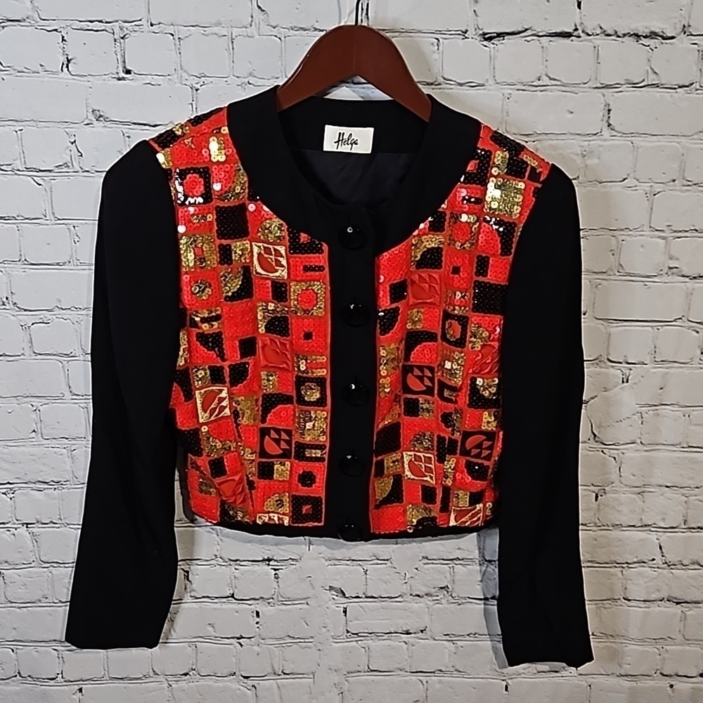 Helga vintage 80's cropped sequin blazer
